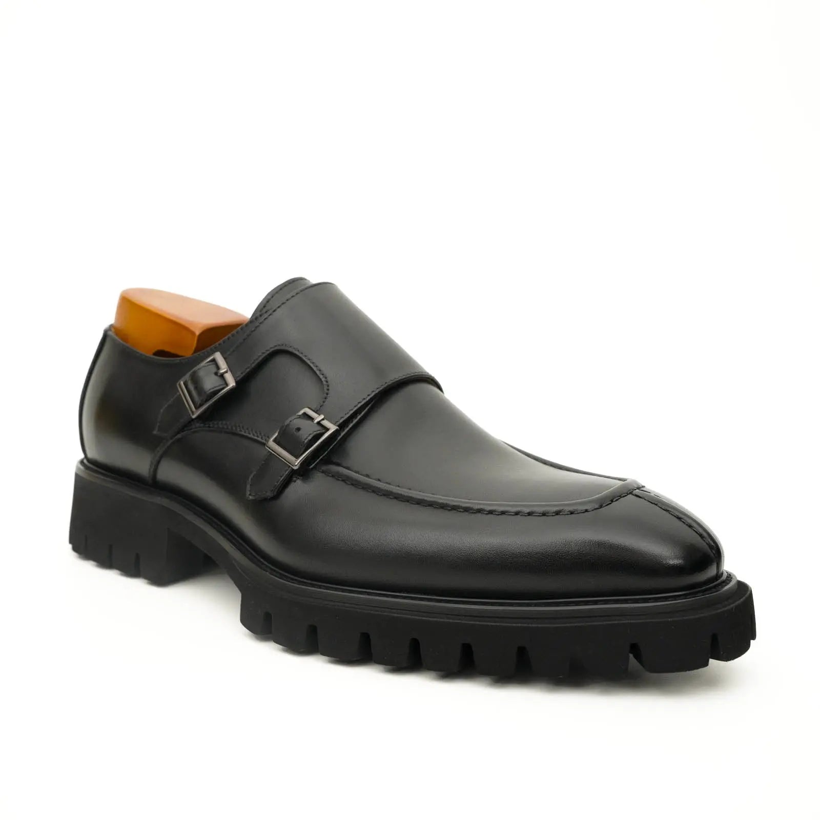 Black Lug Sole Monk Derby DIVINCH