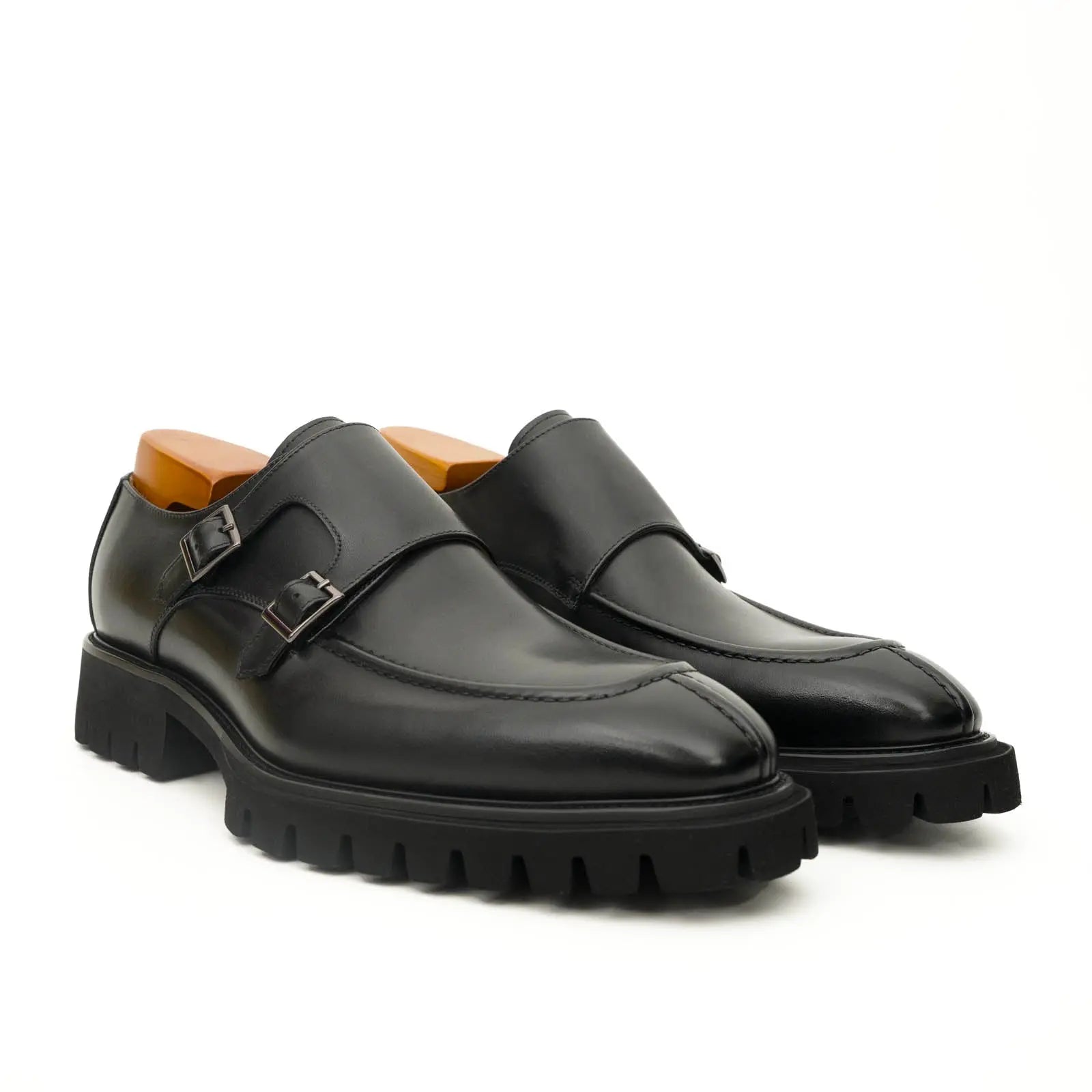 Black Lug Sole Monk Derby DIVINCH