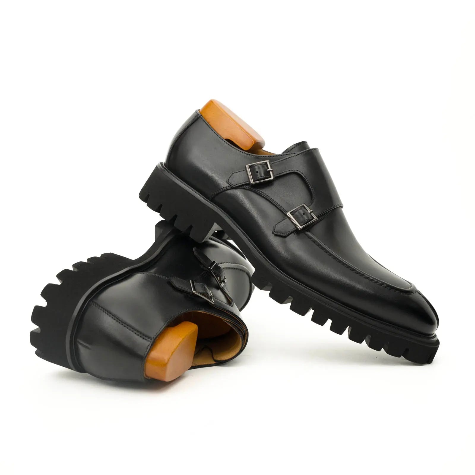 Black Lug Sole Monk Derby DIVINCH