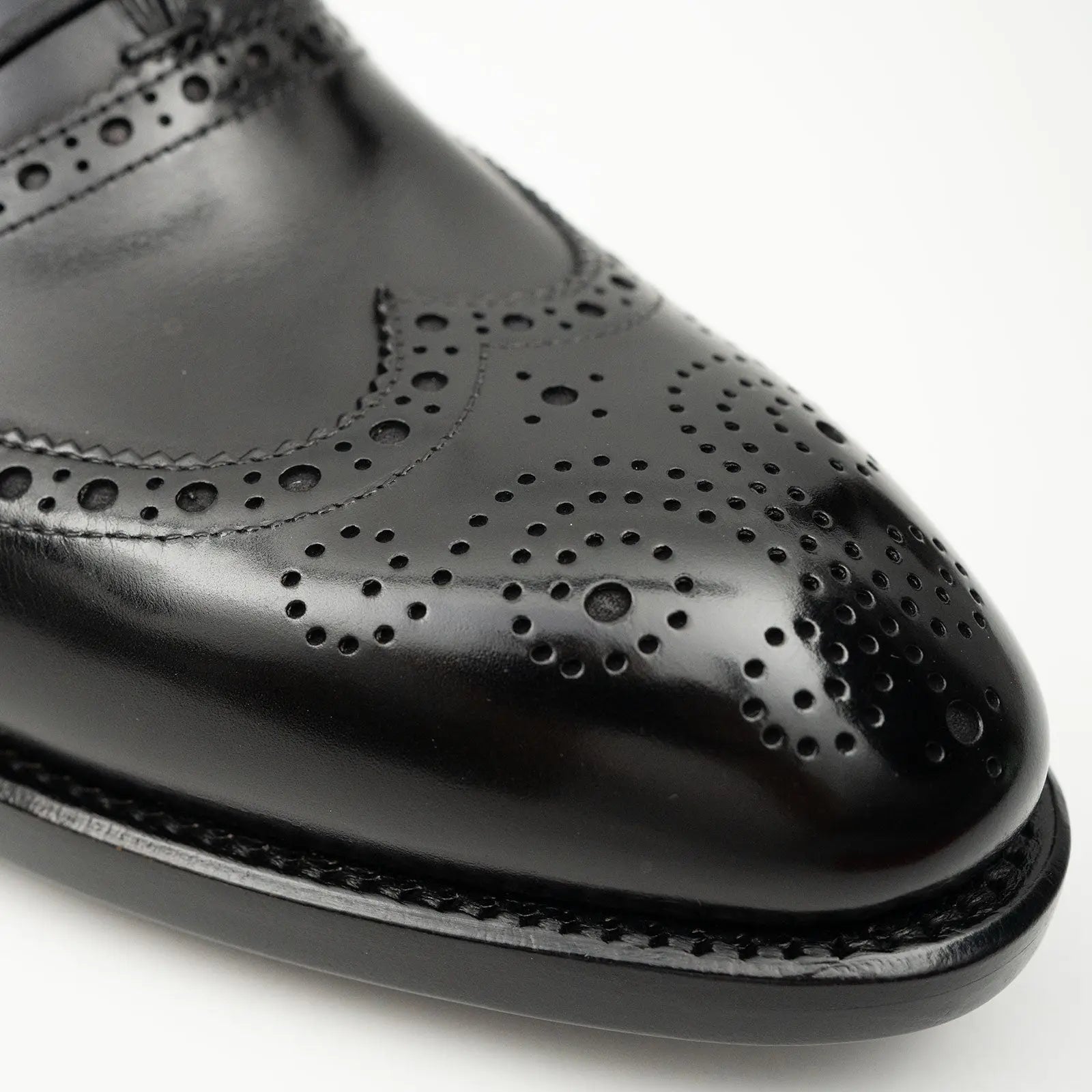 Black Men's Goodyear Welted Brogue Leather Shoes Divinch