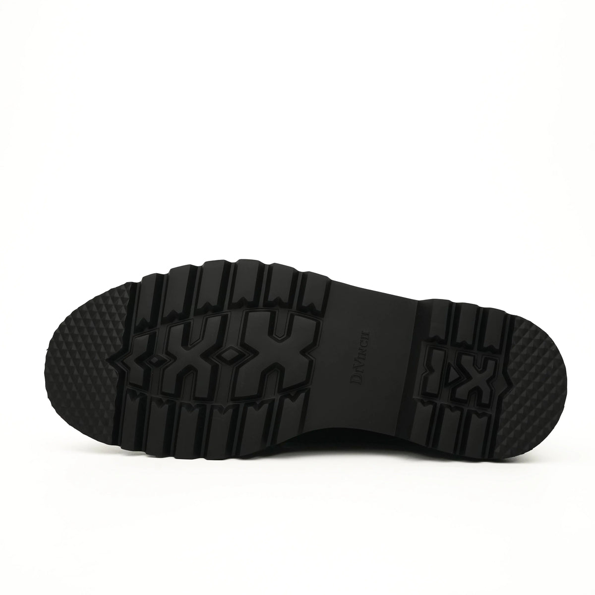 Black Patent Fringe Lug Sole Boots DIVINCH