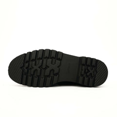 Black Patent Leather Lace-Up Boots DIVINCH