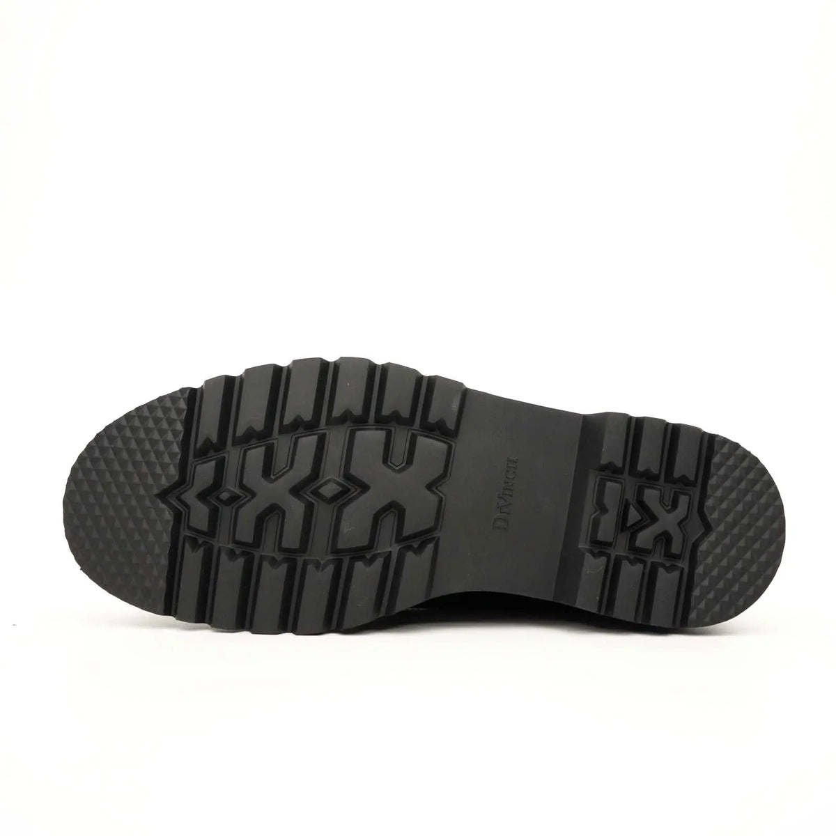 Black Patent Leather Lug Sole Boots DIVINCH