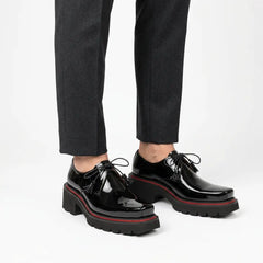 Black Patent Lug Derby