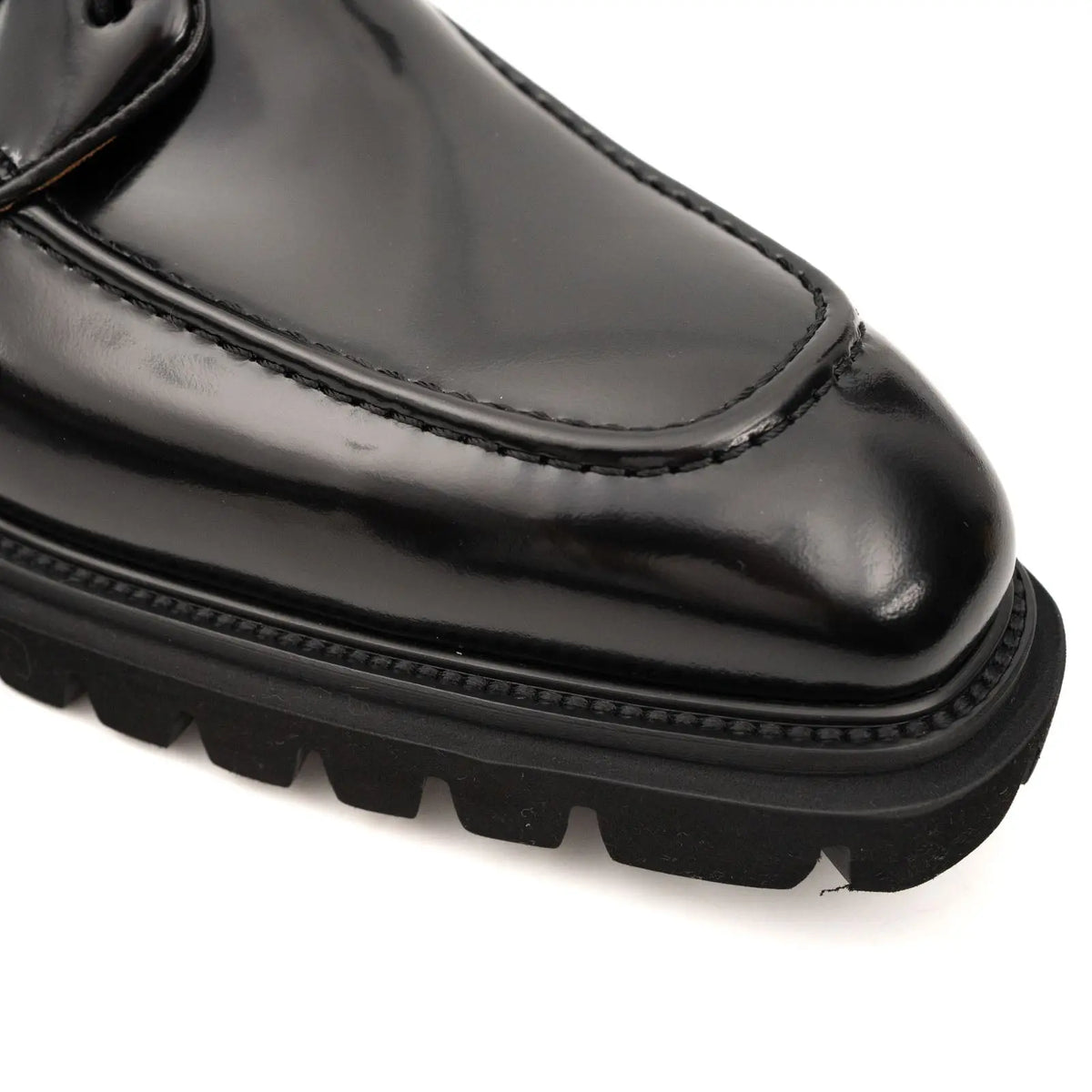 Black Patent Lug Sole Boot DIVINCH