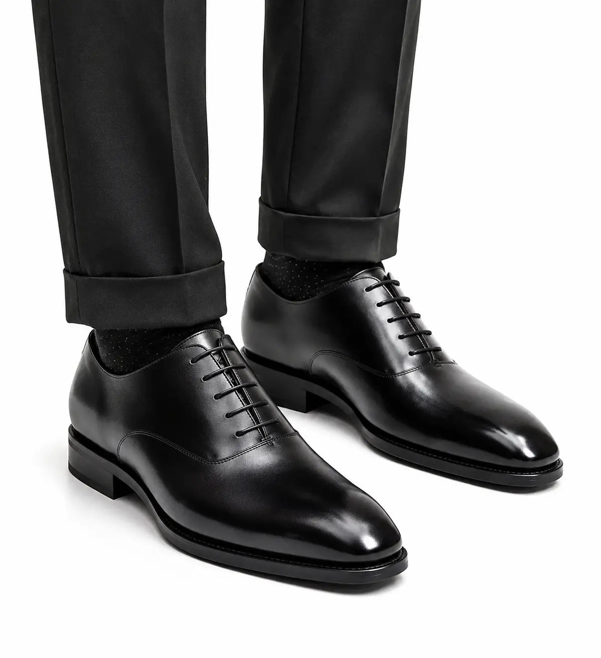 Black Plain-Toe Derby Shoe