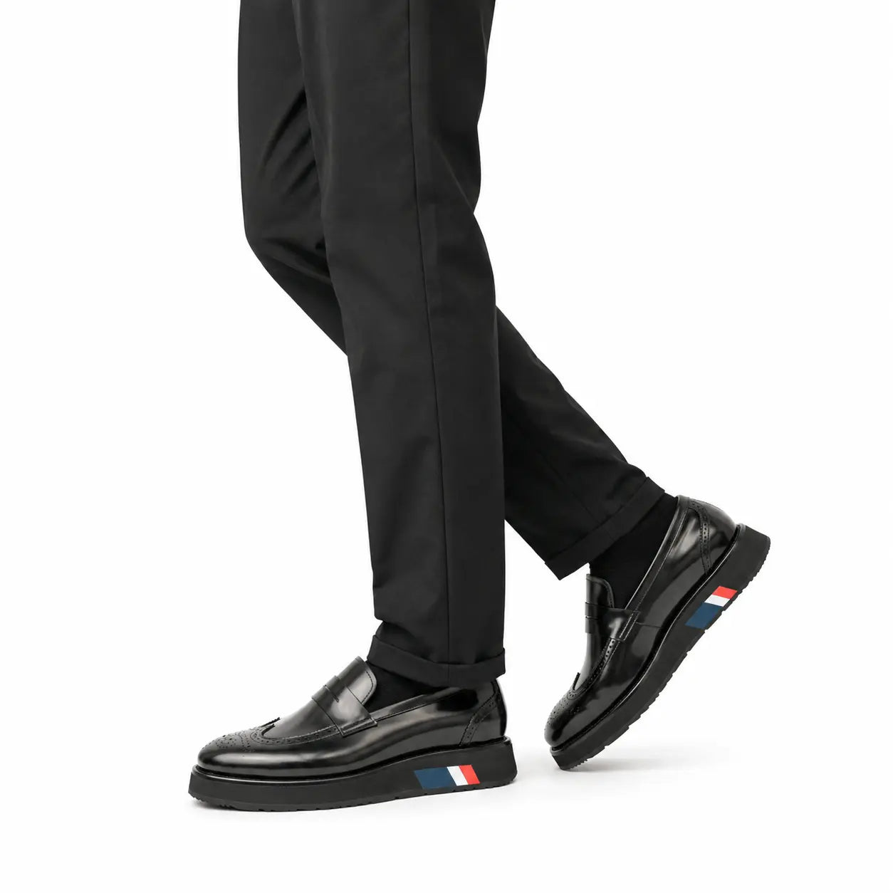 Black Platform Penny Loafer