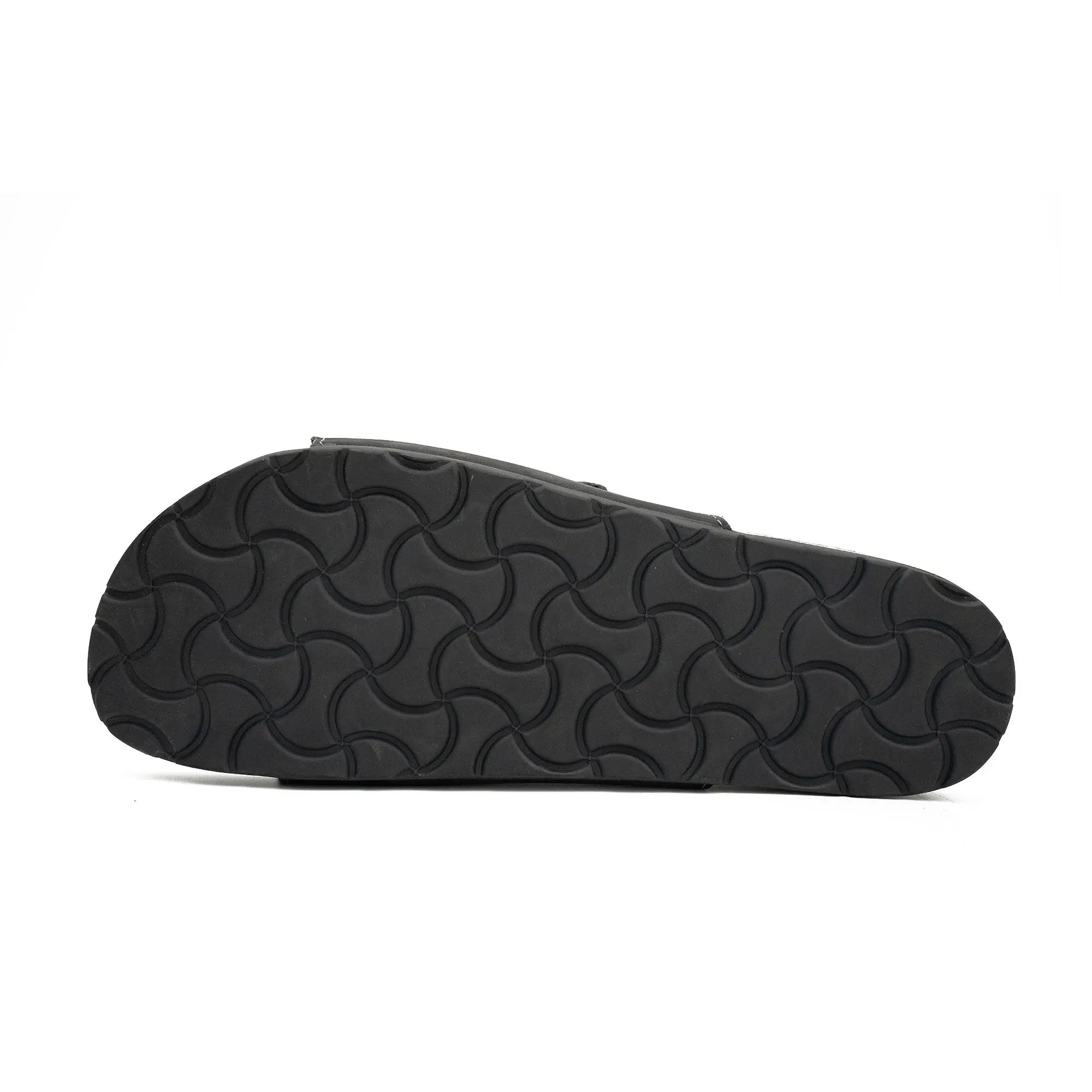 Black Single - Strap Slide Sandals DIVINCH