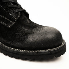 DIVINCH 5002B black lace-up boots toe and welt detail