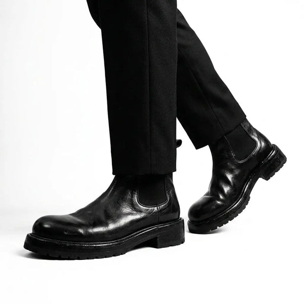 Black Washed Chelsea Boot