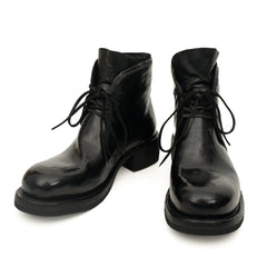 Black Washed Horse Leather Chelsea Boot DIVINCH