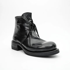 Black Washed Horse Leather Chelsea Boot