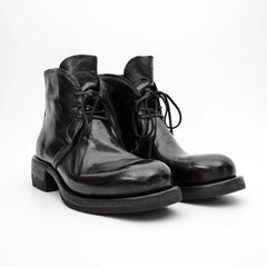 Black Washed Horse Leather Chelsea Boot