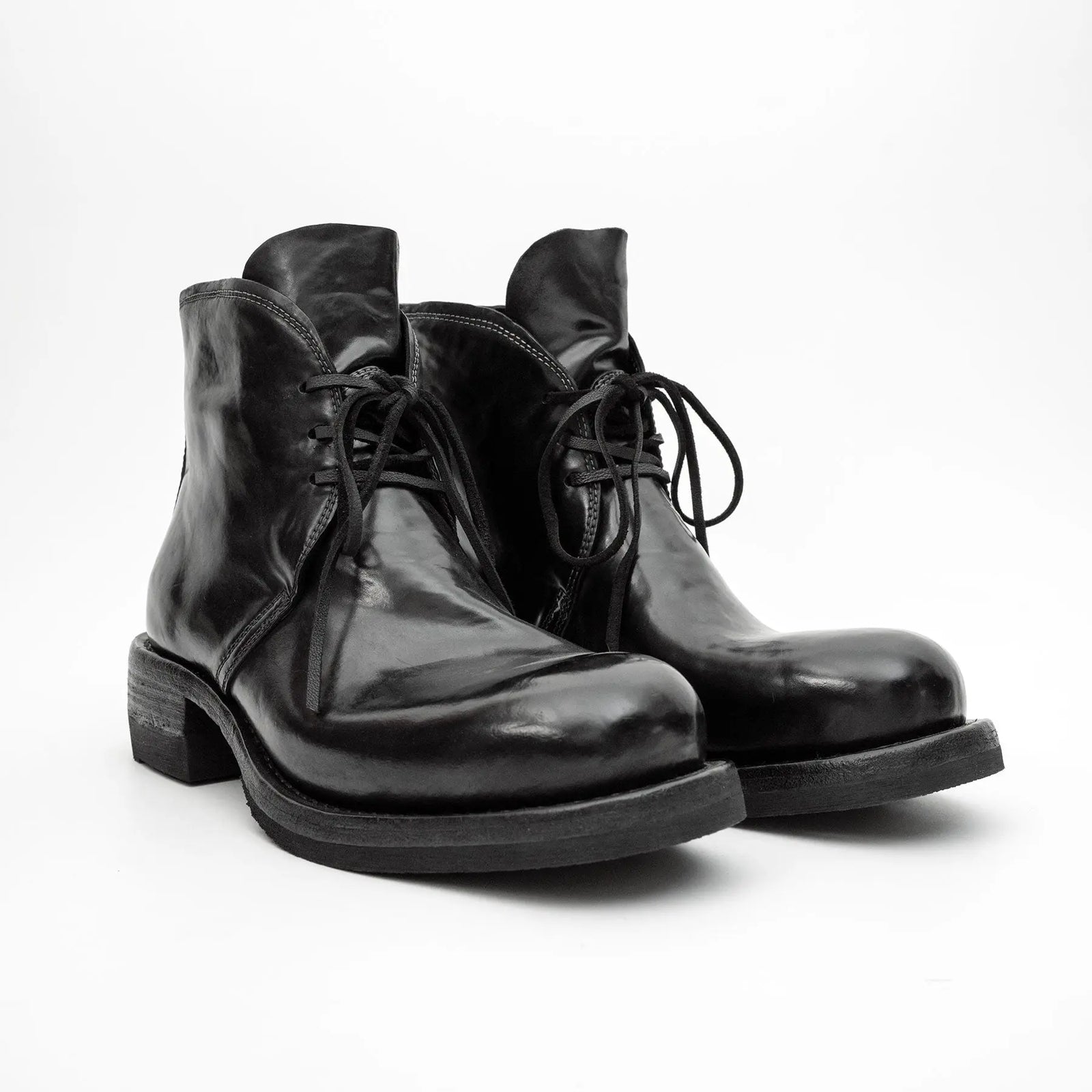 Black Washed Horse Leather Chelsea Boot
