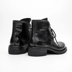 Black Washed Horse Leather Chelsea Boot