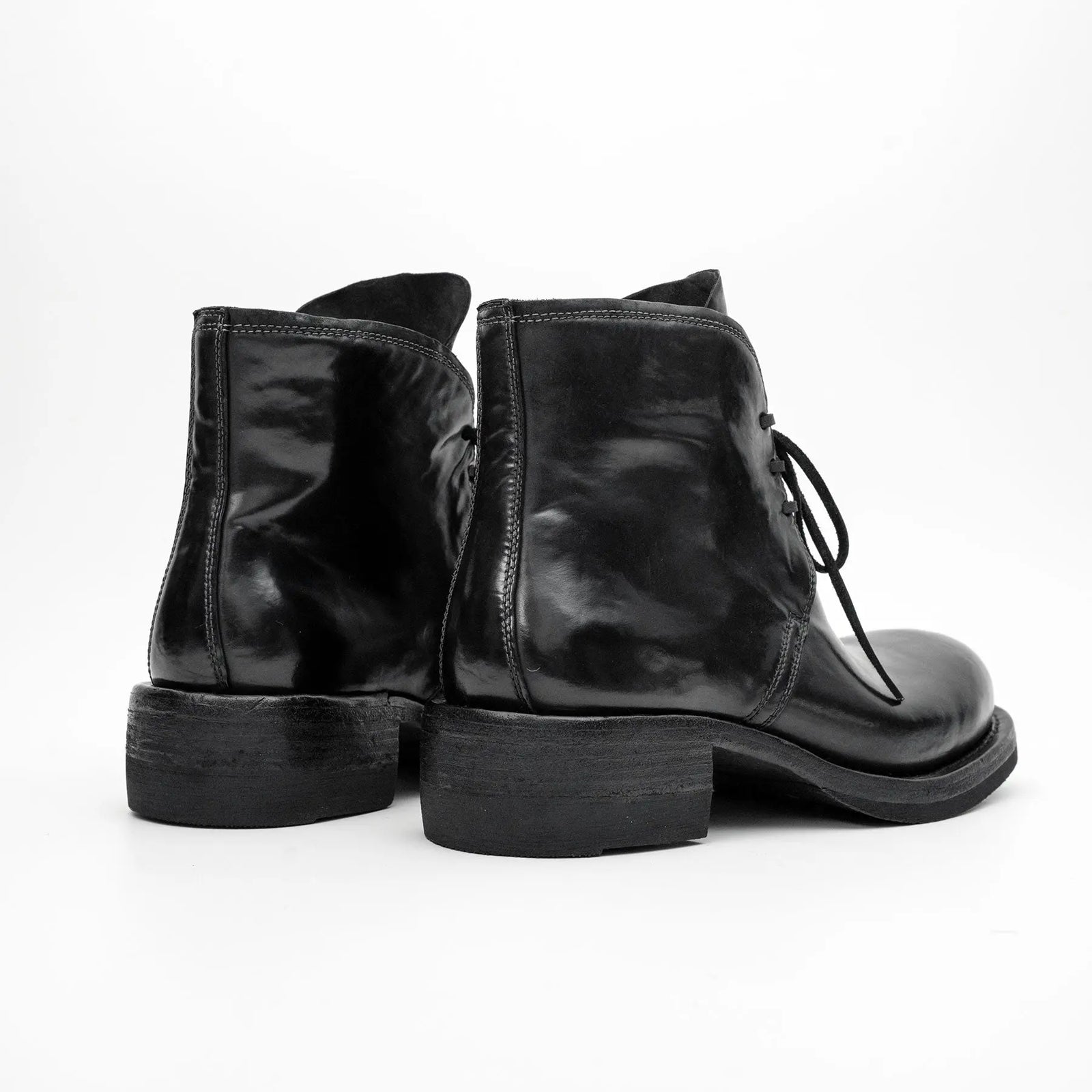 Black Washed Horse Leather Chelsea Boot