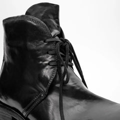 Black Washed Horse Leather Chelsea Boot