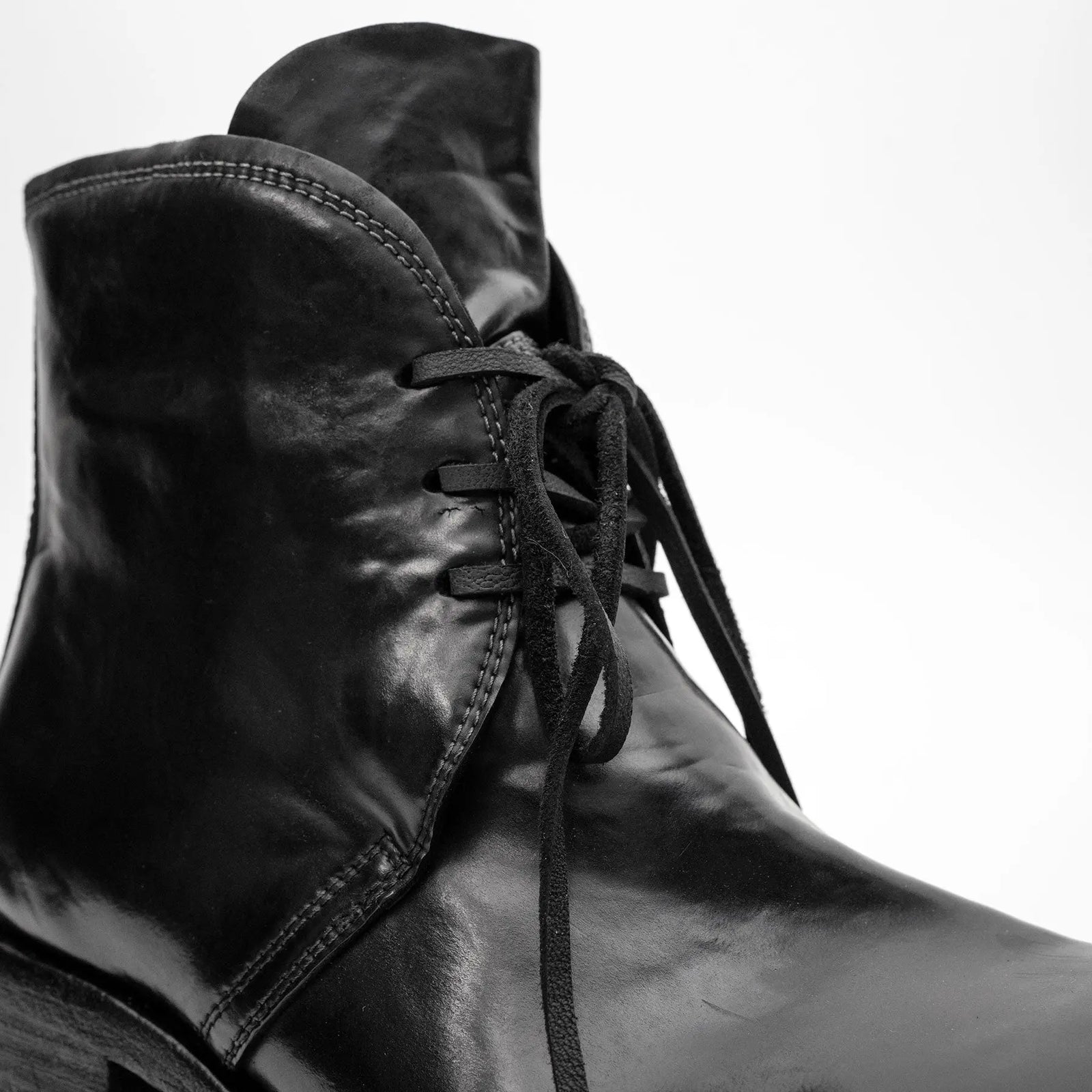 Black Washed Horse Leather Chelsea Boot
