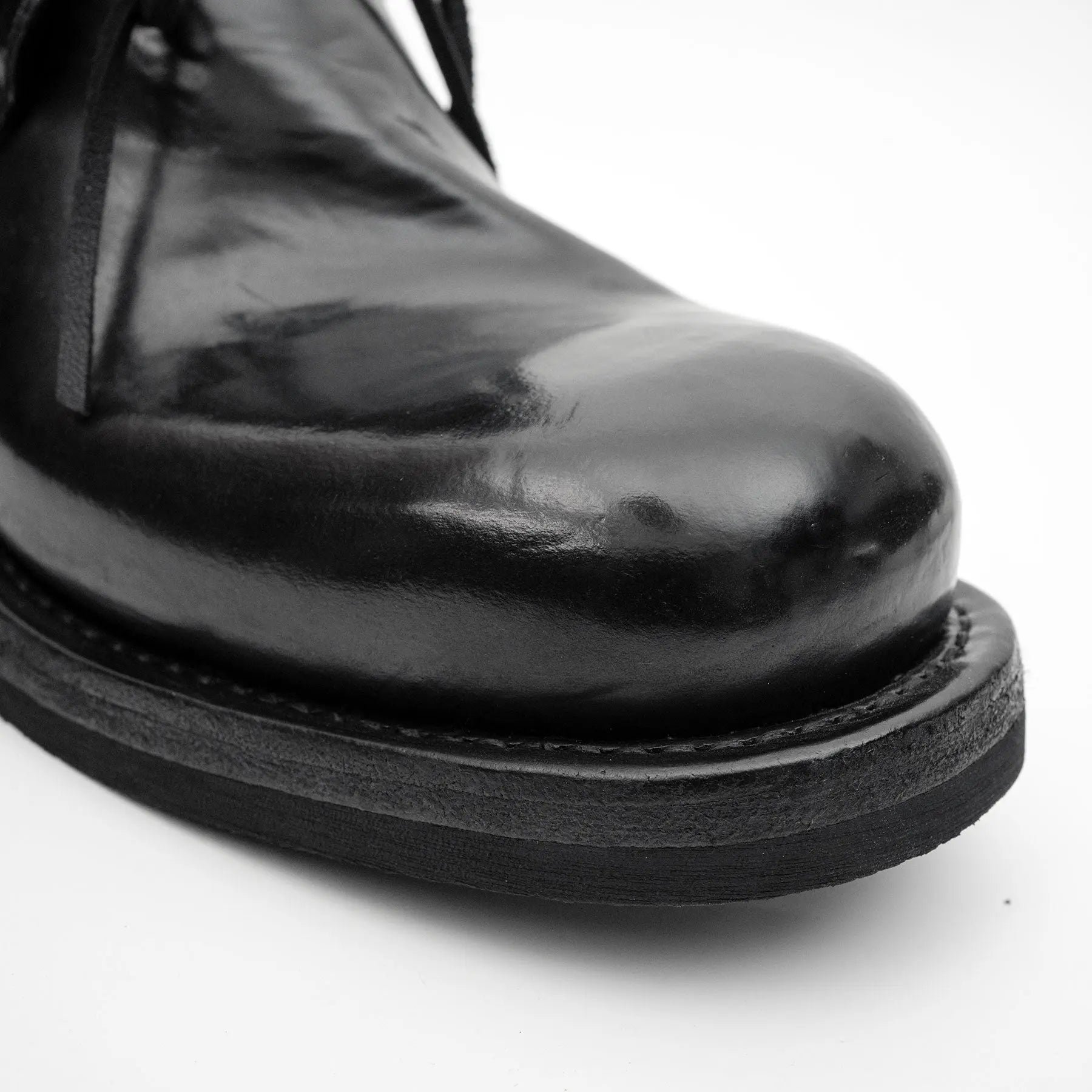 Black Washed Horse Leather Chelsea Boot