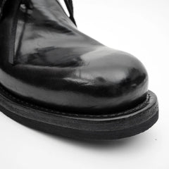 Black Washed Horse Leather Chelsea Boot