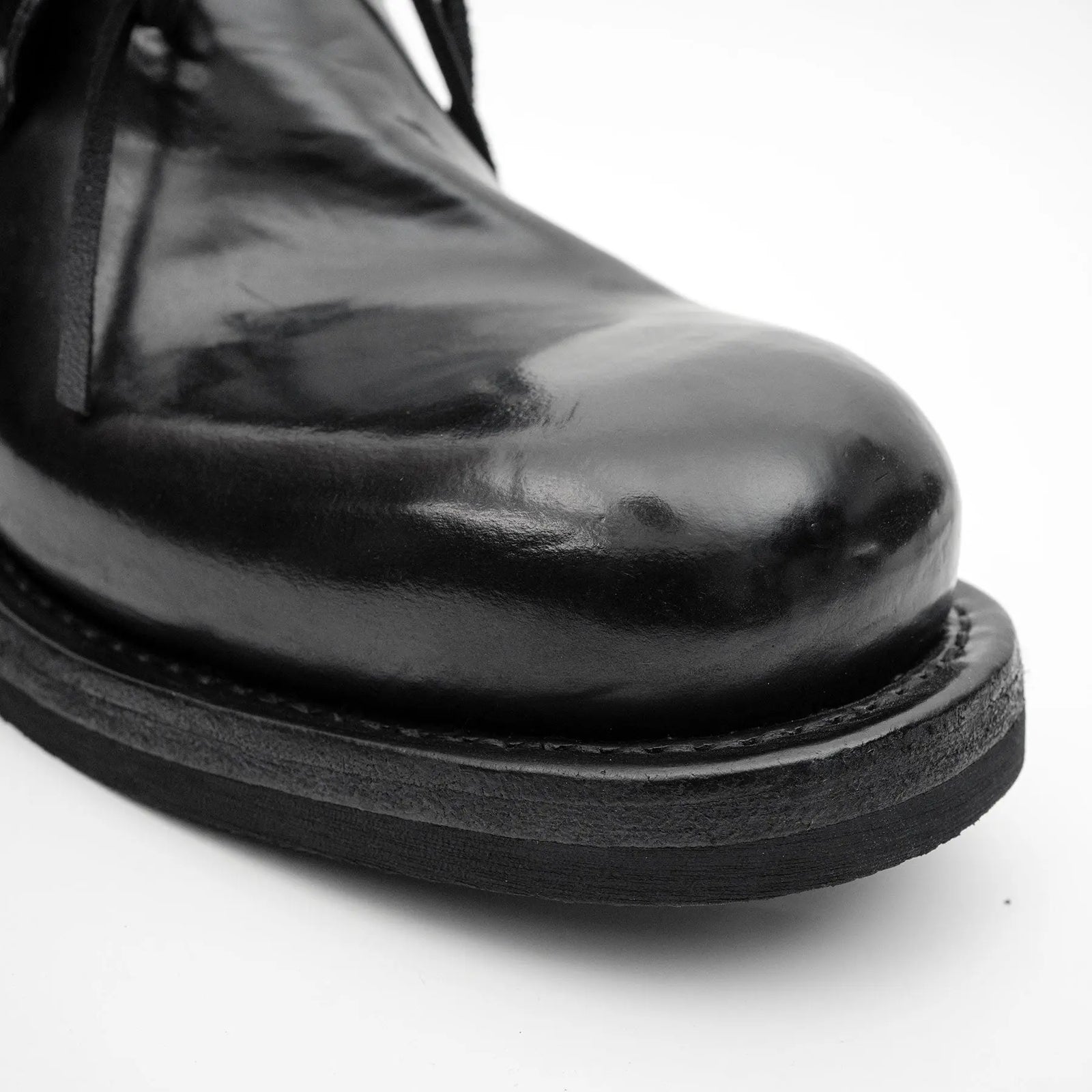 Black Washed Horse Leather Chelsea Boot