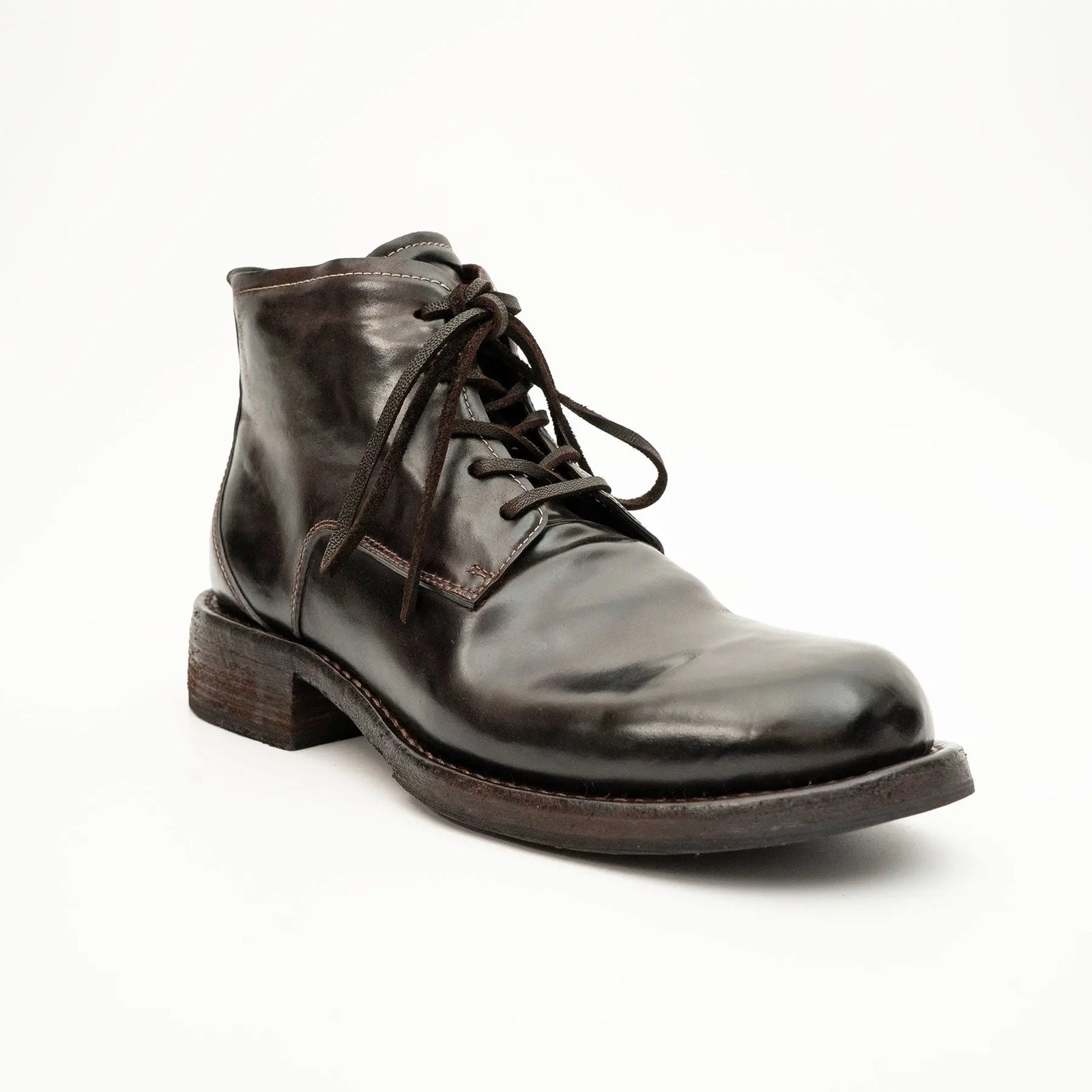 Coffee Washed Horse Leather Chukka Shoe