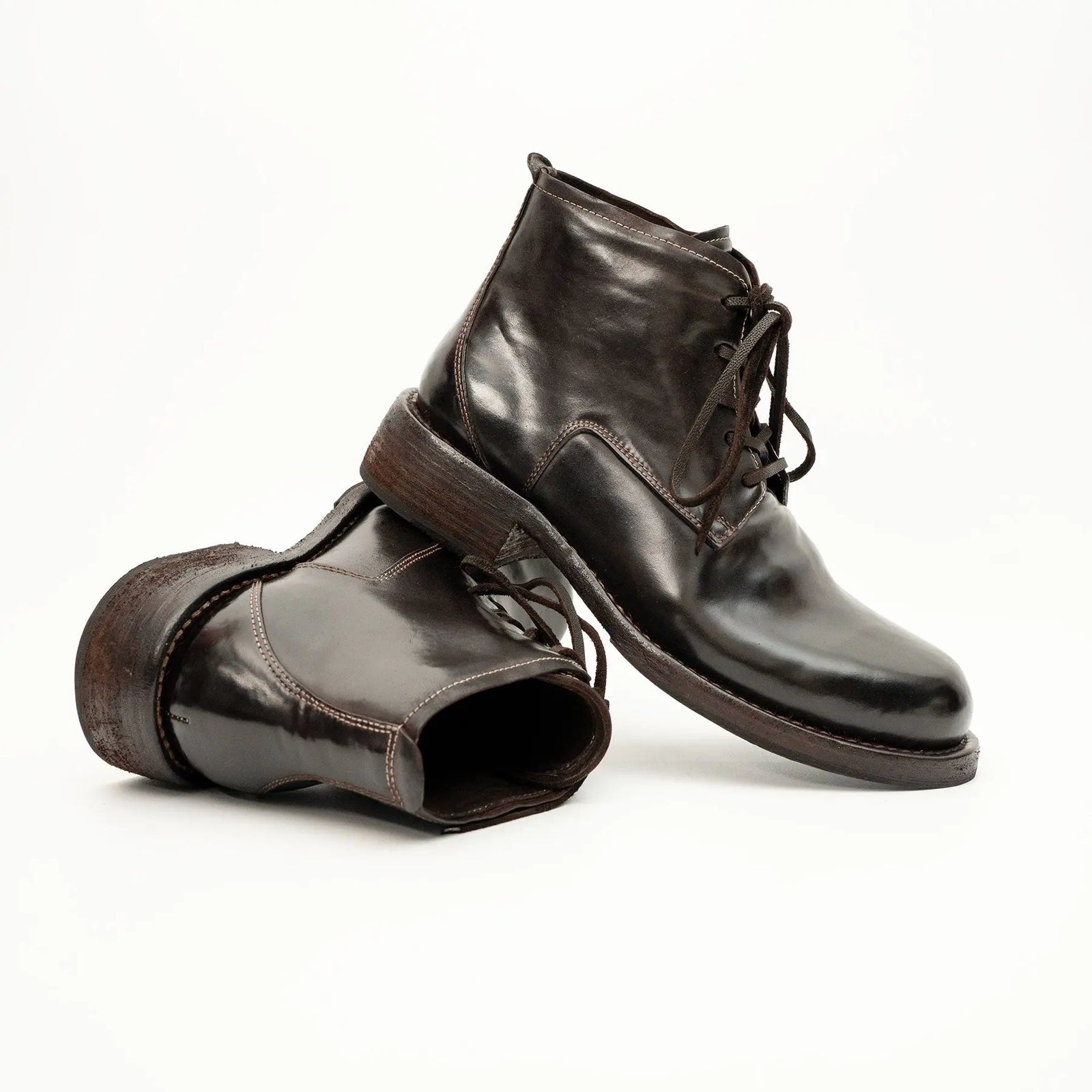 Coffee Washed Horse Leather Chukka Shoe