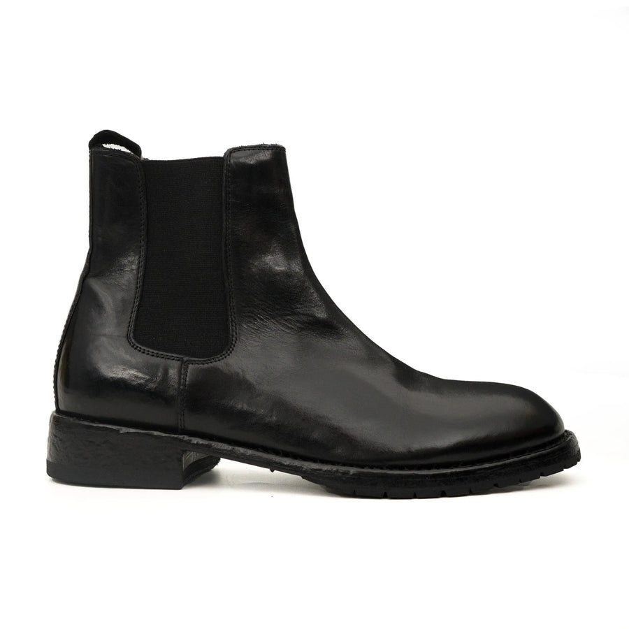 Black Washed Leather Chelsea Boot DIVINCH