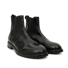 Black Washed Leather Chelsea Boot DIVINCH