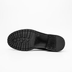 Black Washed Leather Chelsea Boot