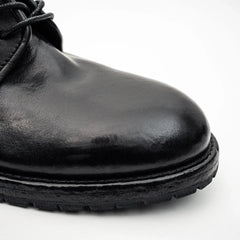 Black Washed Leather Derby DIVINCH