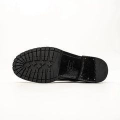 Black Washed Leather Derby DIVINCH