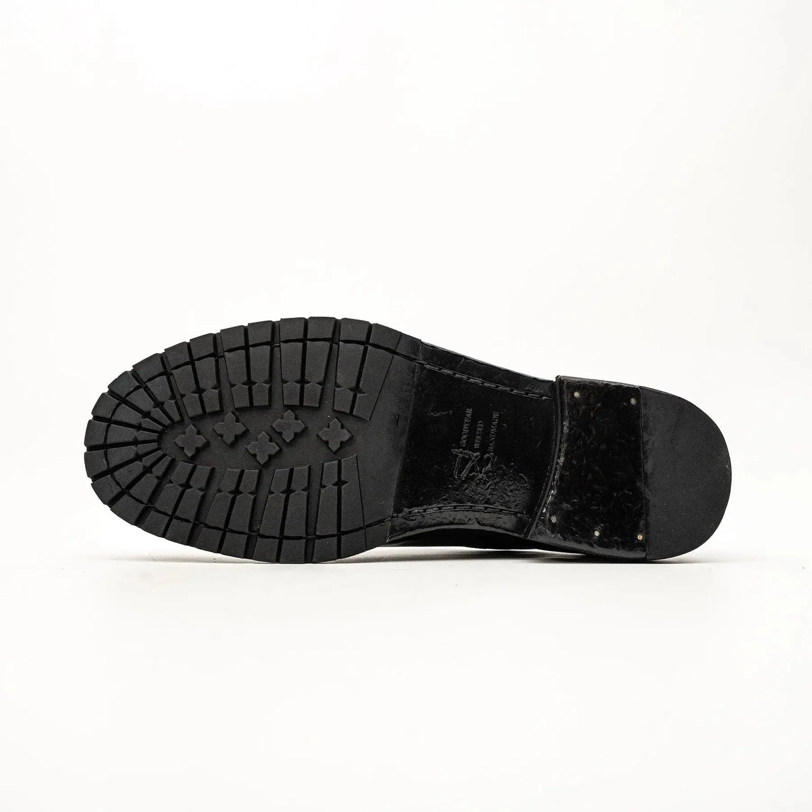 Black Washed Leather Derby DIVINCH
