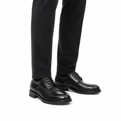 Black Washed Leather Derby