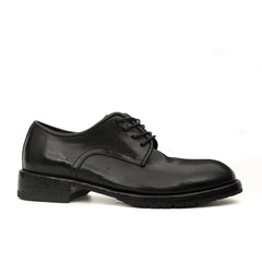 Black Washed Leather Derby DIVINCH