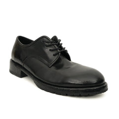 Black Washed Leather Derby DIVINCH