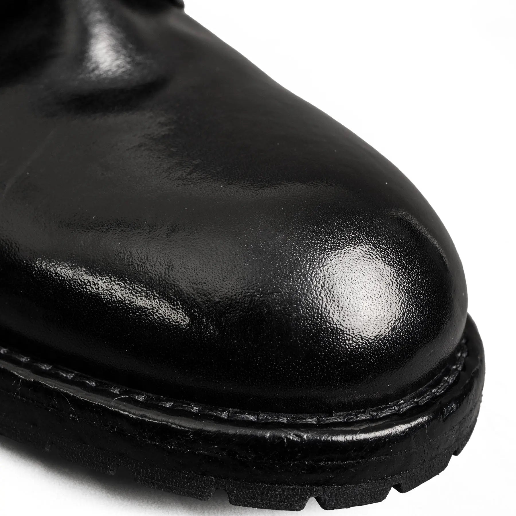 Black Washed Leather Derby