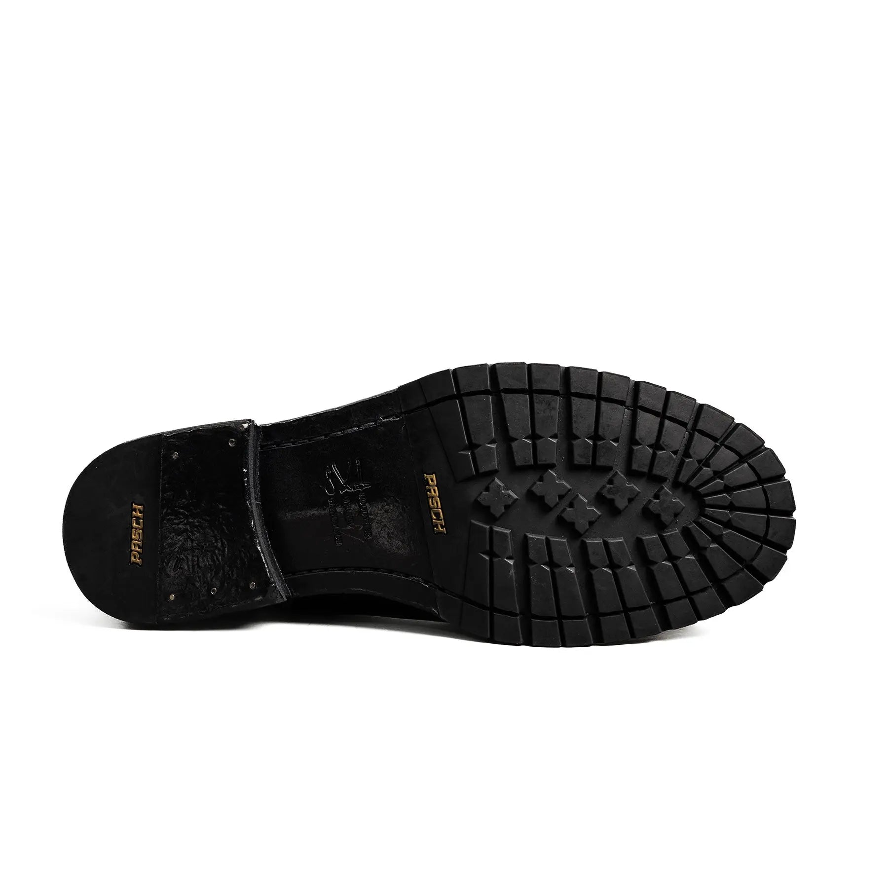 Black Washed Leather Derby