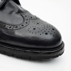Midnight Navy Washed Leather Lug Derby