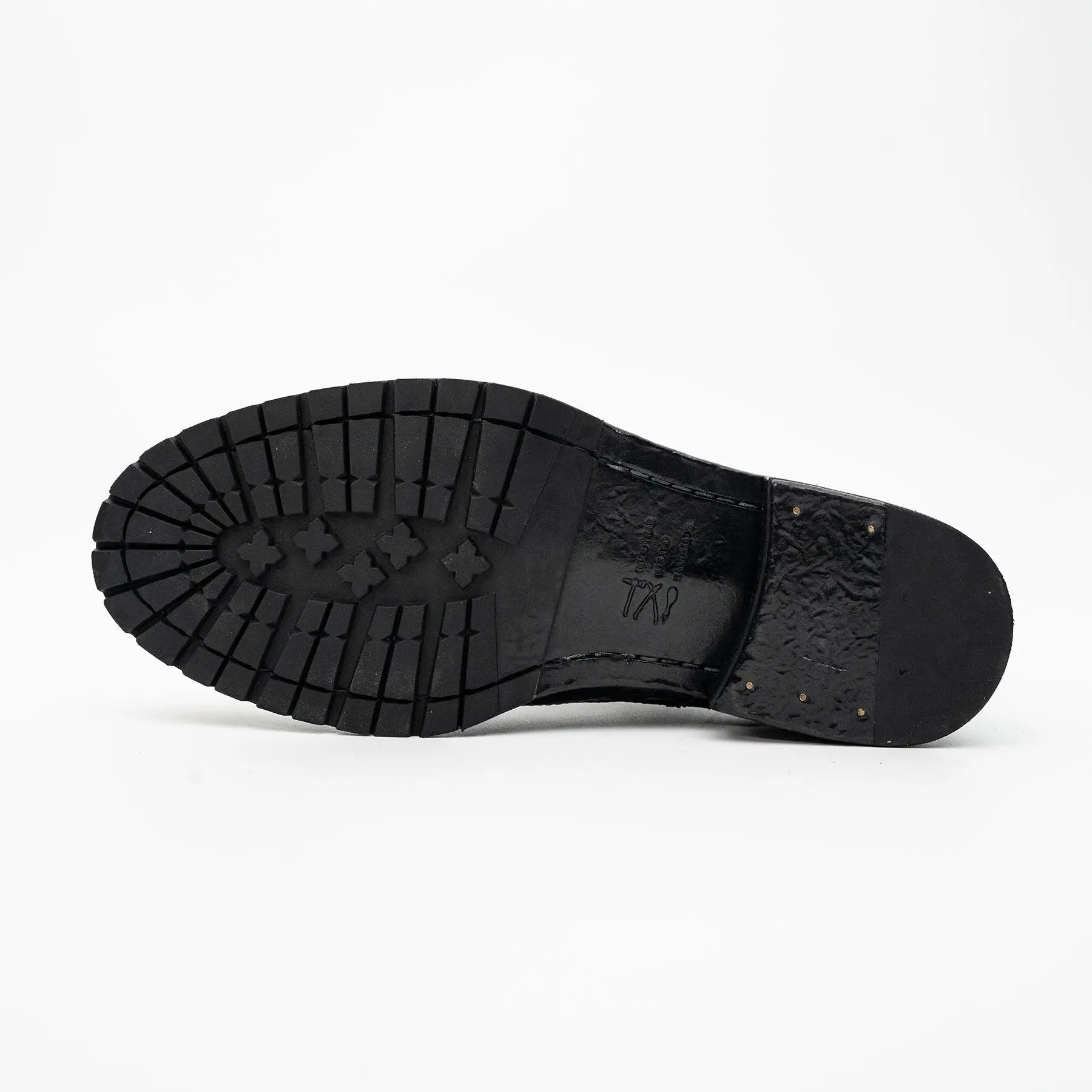 Midnight Navy Washed Leather Lug Derby