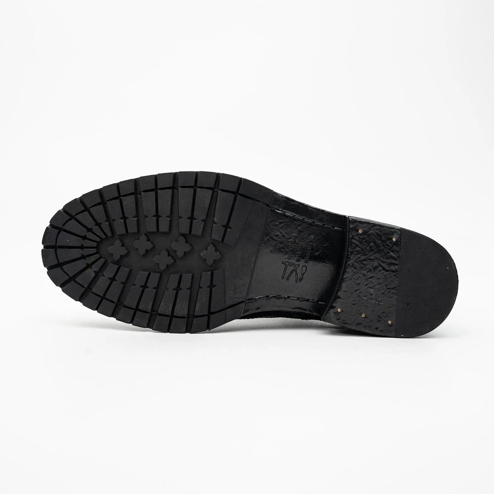 Midnight Navy Washed Leather Lug Derby