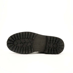 Black‑Grey Suede Lace-Up Combat Boots DIVINCH