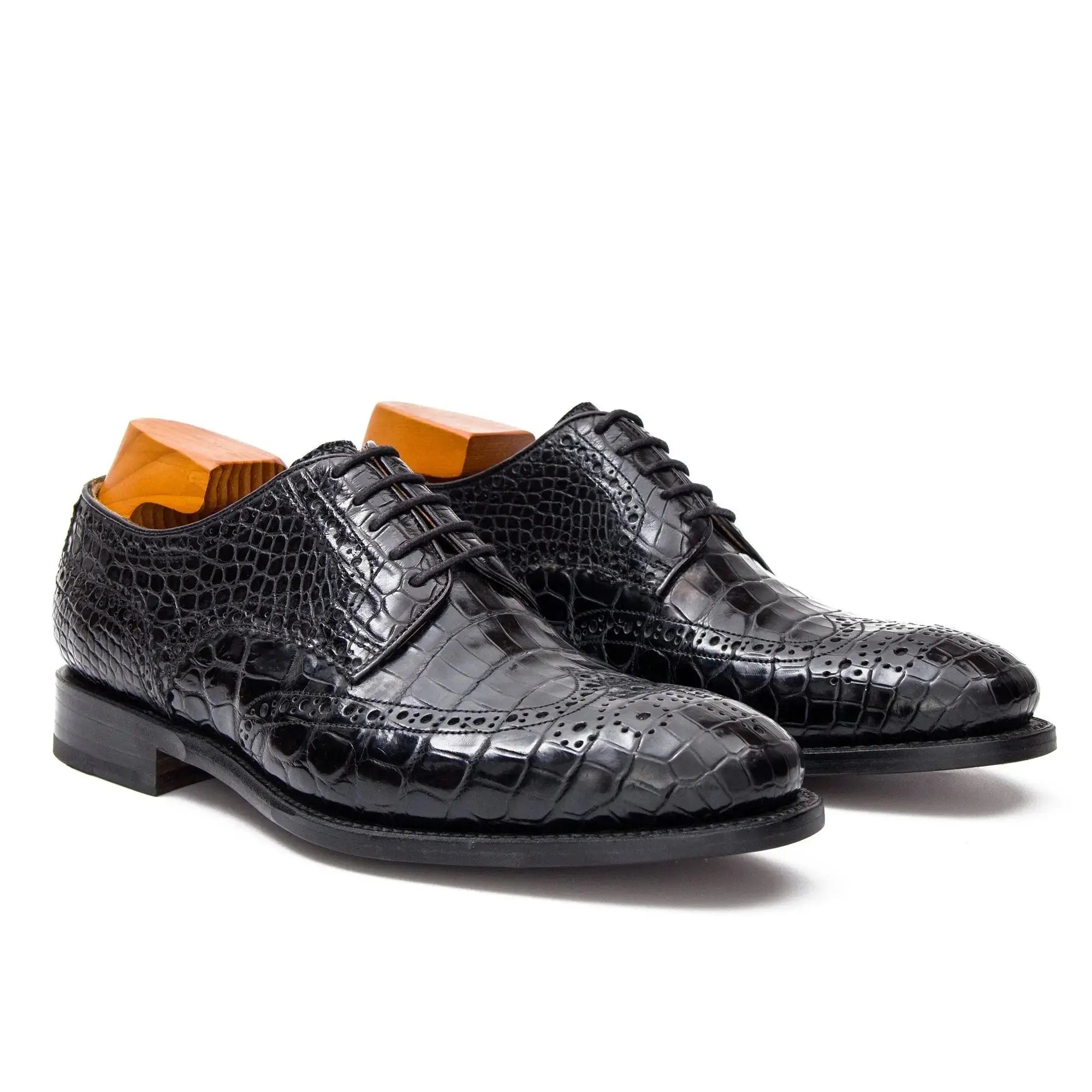 Nile crocodile leather Goodyear crafts derby shoes 21792106 - Divinch