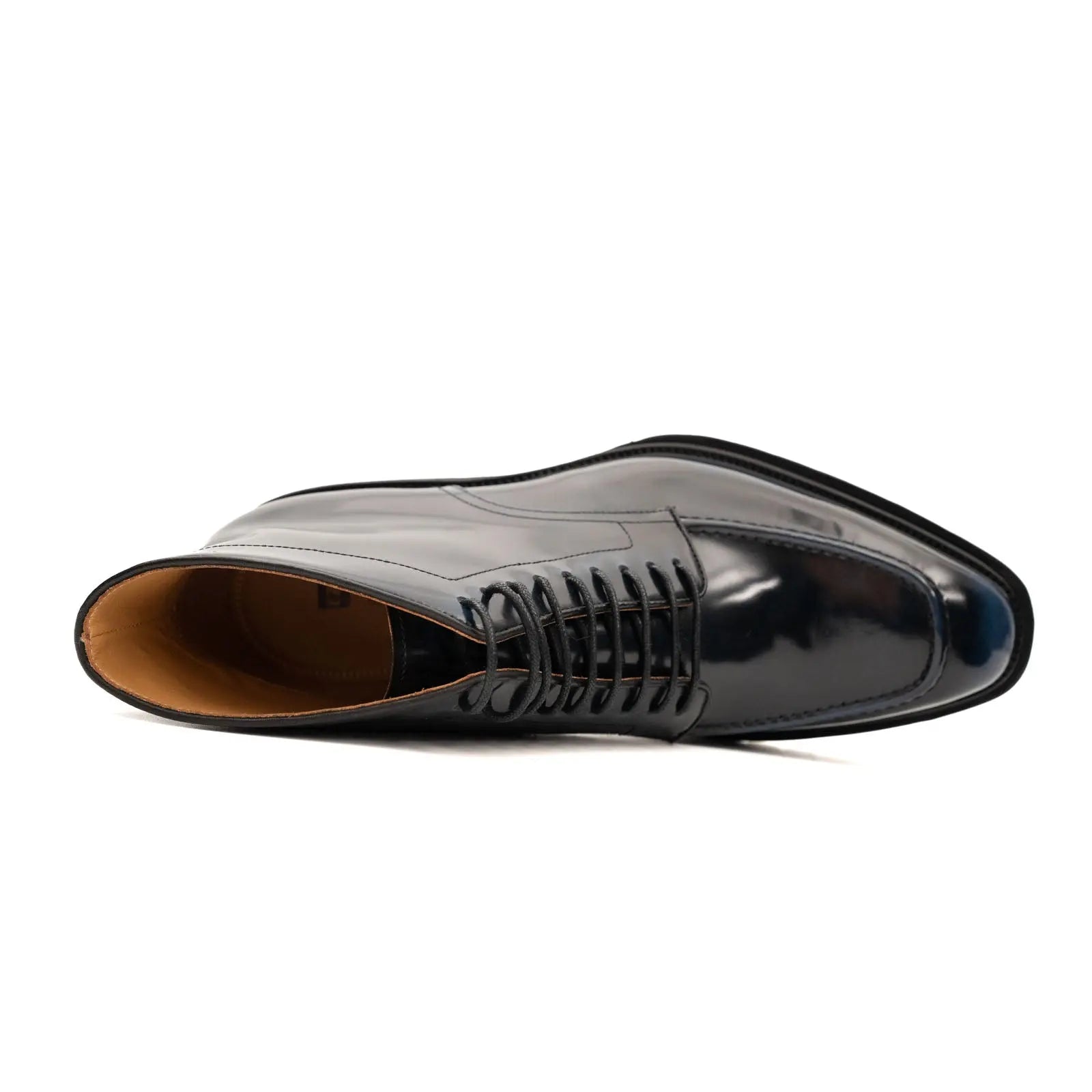 Blue Patent Lug Sole Boot DIVINCH
