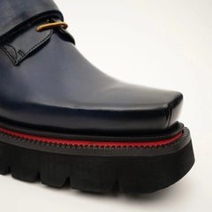 DIVINCH 5037C blue platform strap shoes toe and sole detail