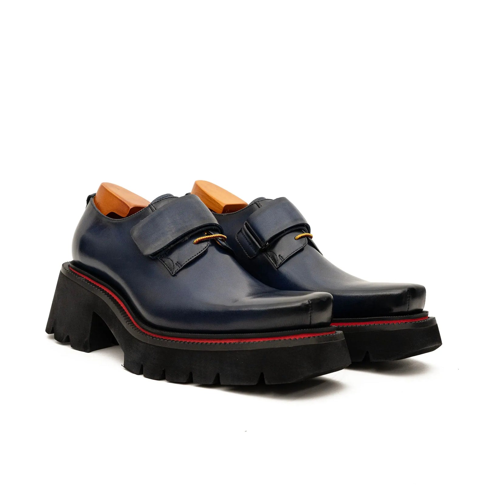 DIVINCH 5037C blue platform strap shoes pair view