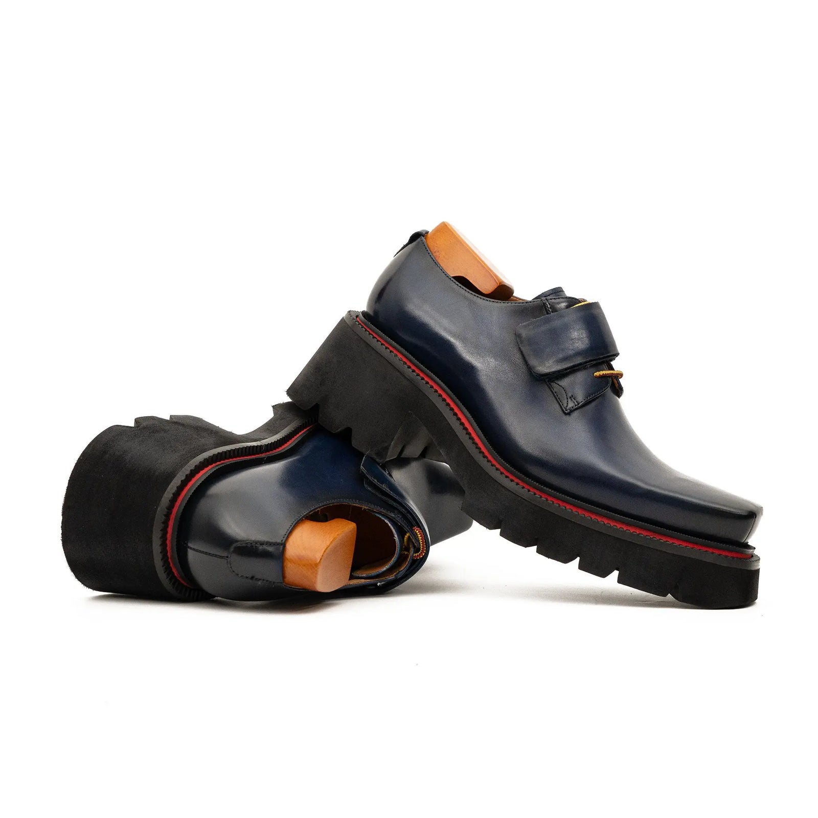 DIVINCH 5037C blue platform strap shoes dynamic stacked view