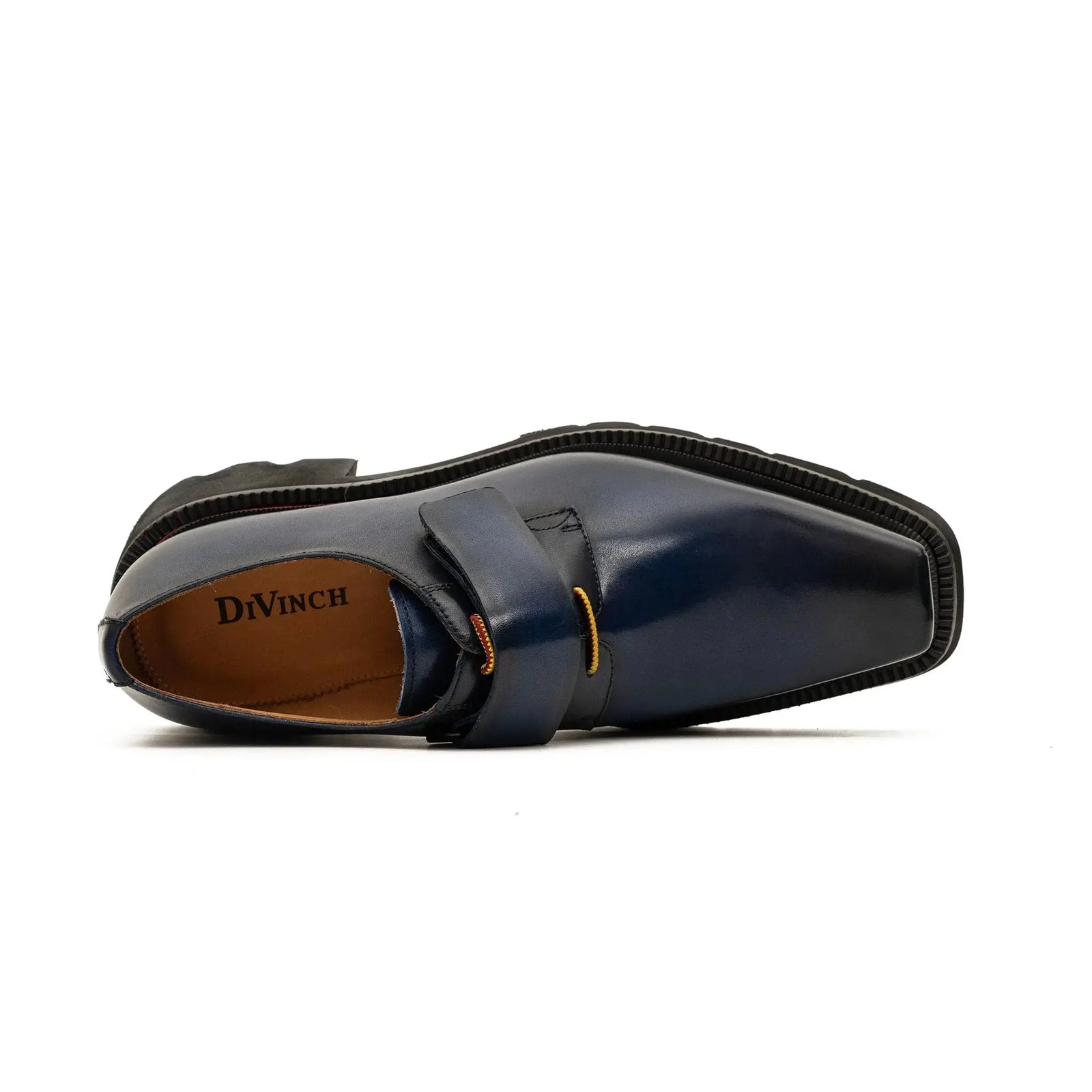 DIVINCH 5037C blue platform strap shoes top view with lining