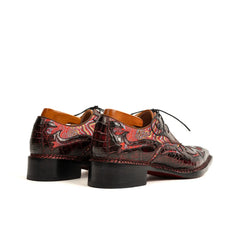 Bordeaux Crocodile Silk Norwegian Derby DIVINCH