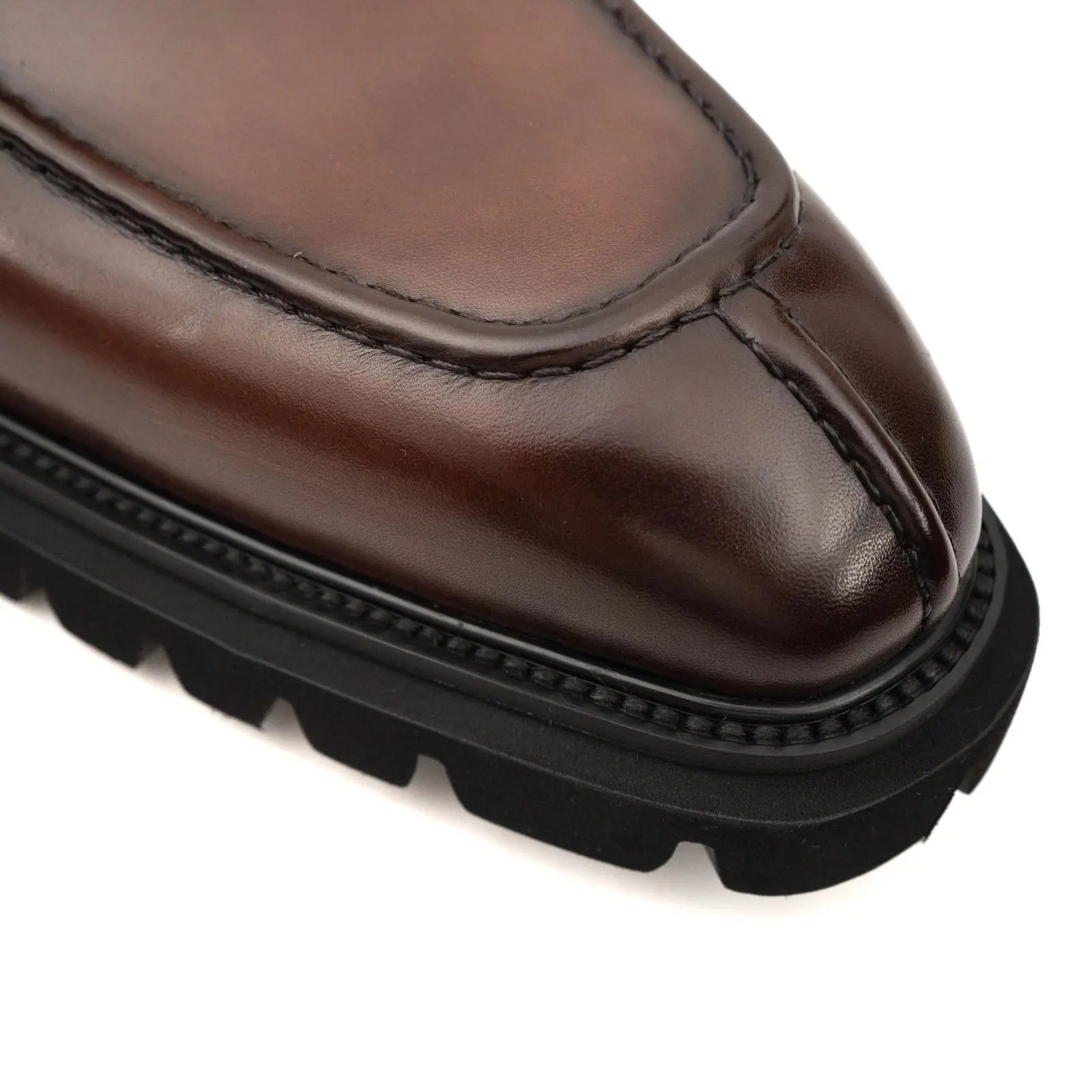 Borwn Burnished Double Monk Boot DIVINCH